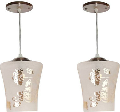 VAGalleryKing Double Glass Hanging Light Flush Mount Ceiling Light Pendant Lamp Ceiling Lamp(White)
