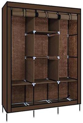 MEZIRE Collapsible Wardrobe 88130 PP Collapsible Wardrobe  (Finish Color - Multicolor, DIY(Do-It-Yourself))