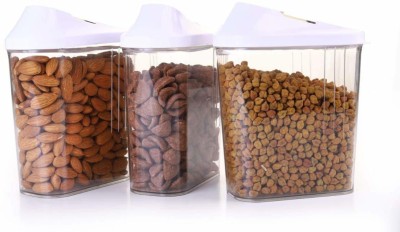 NMS TRADERS Plastic Cereal Dispenser  - 750 ml(Pack of 3, White)