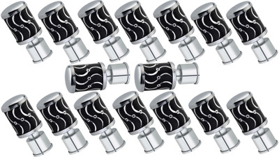 GROWNIX Black Rod Rail Bracket Metal(Pack of 16)