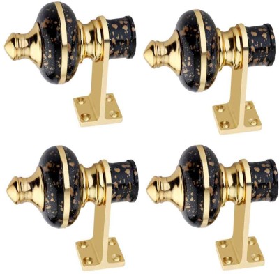 Flipkart SmartBuy Black, Gold Curtain Knobs Metal(Pack of 4)