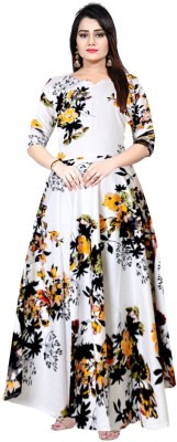 Trendy Fab Women Gown Multicolor Dress