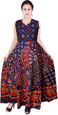 IBBA Women Maxi Multicolor Full Length Dress