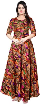 Gorangani Women A-line Multicolor Dress