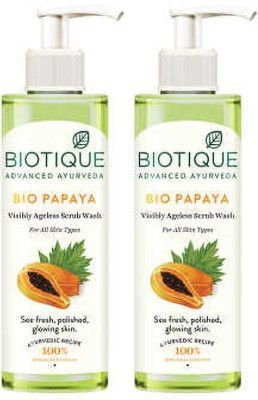 BIOTIQUE papaya facewash pack2 Face Wash(400 ml)