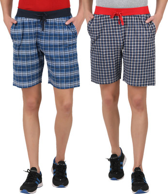 CHECKERSBAY Checkered Men Multicolor Regular Shorts