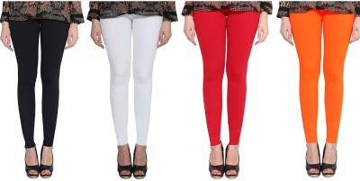 Swastik Stuffs Ankle Length  Western Wear Legging(Red, White, Black, Orange, Solid)