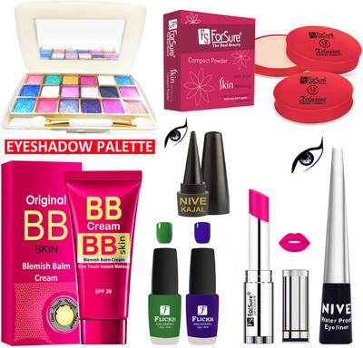 ForSure Premium Makeup Kit Of 8 Items 01022070(Pack of 8)