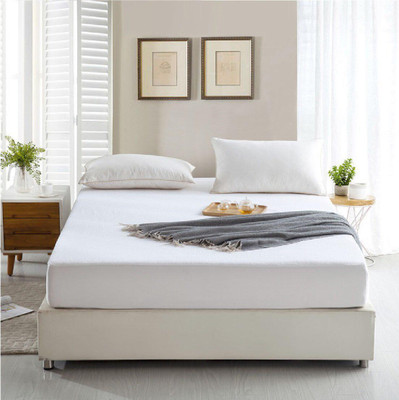 ITAJ Fitted Single Size Stretchable, Waterproof Mattress Cover(White)