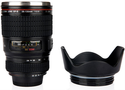 GITANJALI ENTERPERISE Camera Lens Shape Cup Stainless Steel, Plastic Coffee Mug(400 ml)