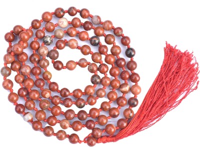Healings4u Red Jasper Knotted Chakra Healing Balancing 108 Bead Yoga Meditation Prayer Jap Mala Necklace Crystal Crystal Necklace