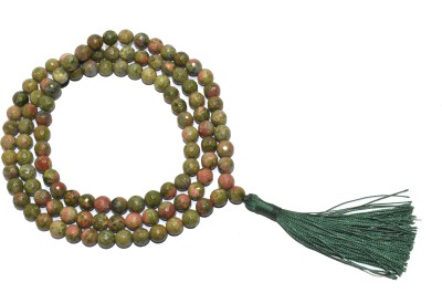 Healings4u Faceted Diamond Cut Unakite Chakra Healing Balancing 108 Bead Yoga Meditation Prayer Jap Mala Necklace Crystal Crystal Necklace