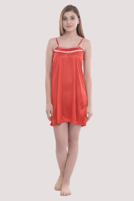 YUALIN CREATION Women Chemise(Red)