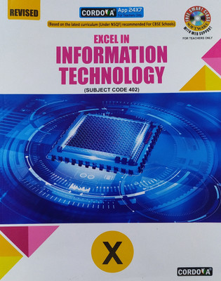 Cordova Excel In Information Technology For Class-10 Subject Code - 402 As Per Latest CBSE Syllabus For 2020-2021 Examination(Paperback, cordova)