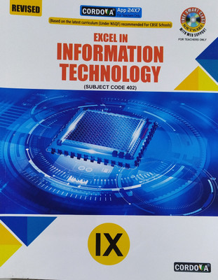 Cordova Excel In Information Technology For Class-9 Subject Code - 402 As Per Latest CBSE Syllabus For 2020-2021 Examination(Paperback, cordova)