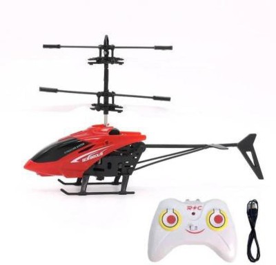 KidsBazaar Exceed Induction Type 2-in-1 Flying Indoor Helicopter with RemoteRed