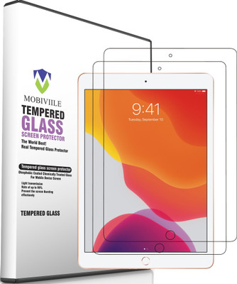 MOBIVIILE Tempered Glass Guard for Apple iPad 7th Gen 10.2 inch(Pack of 2)