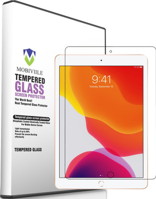 MOBIVIILE Tempered Glass Guard for Apple iPad 7th Gen 10.2 inch(Pack of 1)