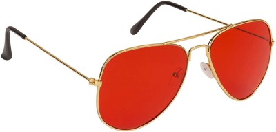 David Martin Aviator Sunglasses(For Men & Women, Red)