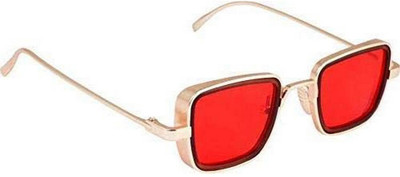 Crazywinks Retro Square Sunglasses(For Men & Women, Red)