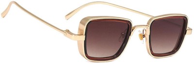 Crazywinks Retro Square Sunglasses(For Men & Women, Brown)