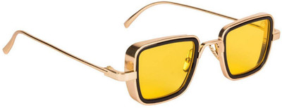 Dervin Retro Square Sunglasses(For Men & Women, Yellow)