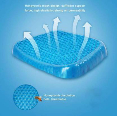 NIMYANK Cushion Back Support Pad For Chair Pain Relief Hip Support (Blue) Back / Lumbar Support(Blue)