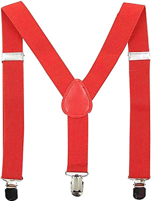 ZACHARIAS Y- Back Suspenders for Boys(Red)