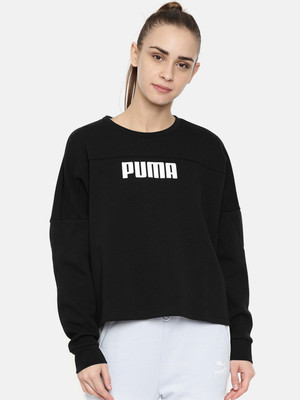 puma full sleeve printed women sweatshirt