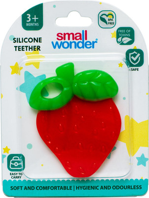 Small Wonder Strawberry Silicone Teether Set for Babies Teether(Red)