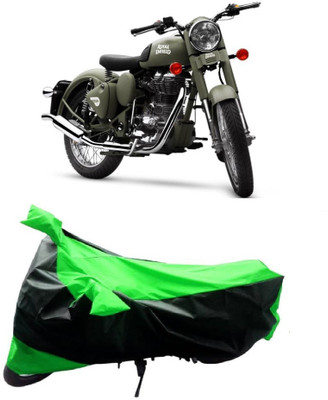 MMSSTAR Waterproof Two Wheeler Cover for Royal Enfield(Battle Green, Green, Black)