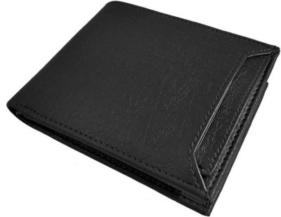 WOODCOCK Men Black Artificial Leather Wallet(5 Card Slots)