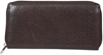 Leatherman Fashion Women Brown Genuine Leather Wallet(8 Card Slots)