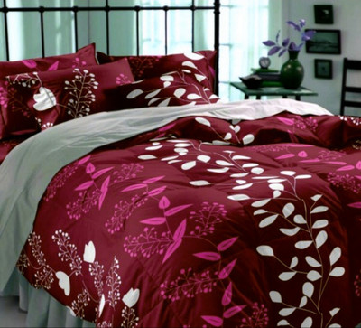 ANCHEL 144 TC Polyester Double Printed Flat Bedsheet(Pack of 1, Multicolor)