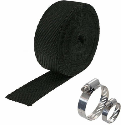 DAZZRIDE Bike Silencer Wrap With Clamp Heat Shield Bike Exhaust Silencer Wrap 3 Meter Bike Exhaust Heat Shield