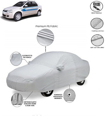 GIFFEN Car Cover For Mahindra e-Verito (With Mirror Pockets)(Silver)
