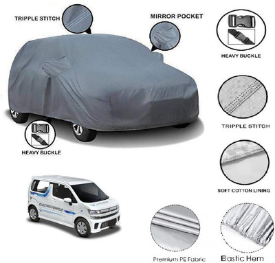 GIFFEN Car Cover For Maruti Suzuki WagonR Electric Vehicle (With Mirror Pockets)(Silver)
