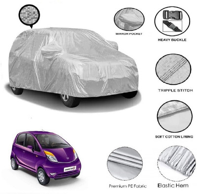 GIFFEN Car Cover For Tata Nano (With Mirror Pockets)(Silver)