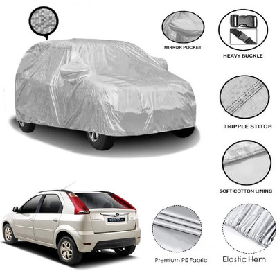 GIFFEN Car Cover For Mahindra Verito Vibe (With Mirror Pockets)(Silver)
