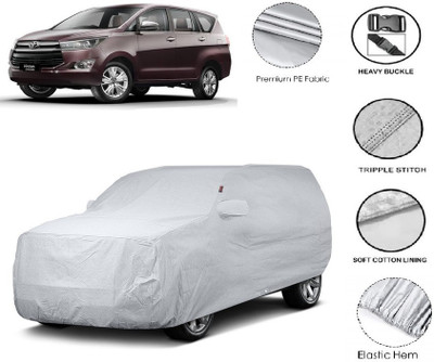 GIFFEN Car Cover For Toyota Innova Crysta (With Mirror Pockets)(Silver)