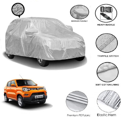 GIFFEN Car Cover For Maruti Suzuki S-Presso (With Mirror Pockets)(Silver)