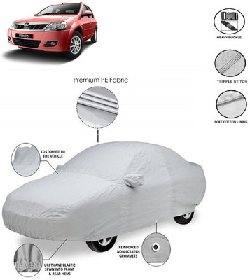 GIFFEN Car Cover For Mahindra Verito (With Mirror Pockets)(Silver)