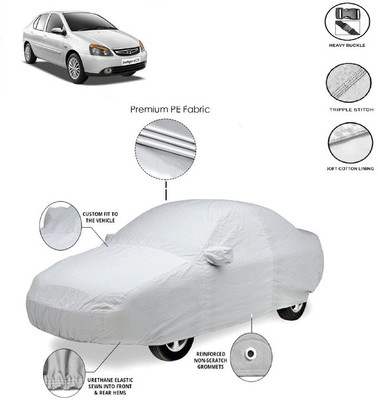 GIFFEN Car Cover For Tata Indigo eCS (With Mirror Pockets)(Silver)
