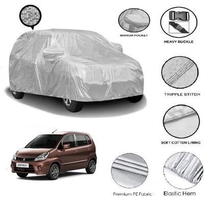 GIFFEN Car Cover For Maruti Suzuki Zen Estilo (With Mirror Pockets)(Silver)