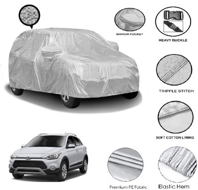 GIFFEN Car Cover For Hyundai i20 Active (With Mirror Pockets)(Silver)