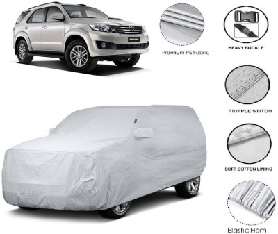 GIFFEN Car Cover For Toyota Fortuner Old (With Mirror Pockets)(Silver)