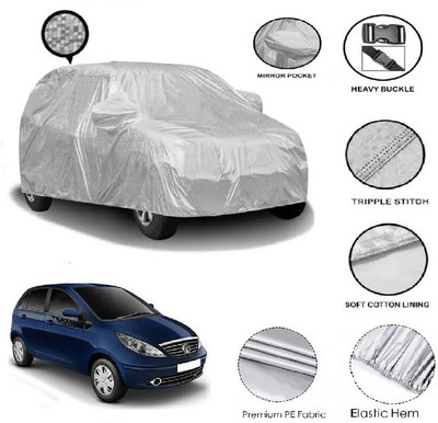 GIFFEN Car Cover For Tata Indica Vista (With Mirror Pockets)(Silver)