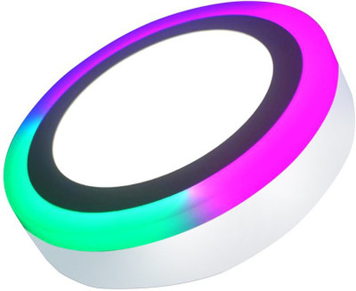 Happy Selling 16Watt LED White+PGB Round Surface Panel Lights Pack of 1 Ceiling Light Ceiling Lamp(Pink, Green, Blue)
