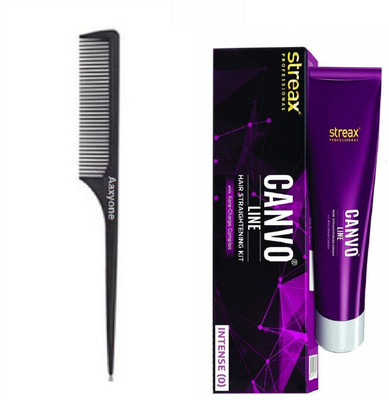 Aaxyone Hair Die Brush With Streax Pro Hair Straightener Cream