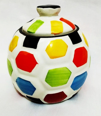 Viktaay Crafts India Ceramic Utility Container  - 250 ml(Multicolor)